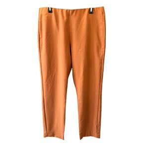 New ADRIANNA PAPELL Women's Terracotta Pull-on Straight Leg Pant Size 14